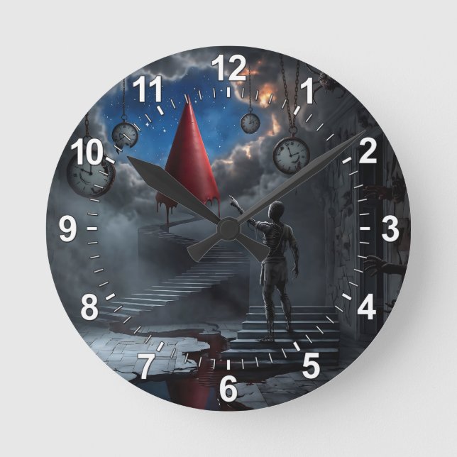 A Nightmare Visualized Round Clock (Front)