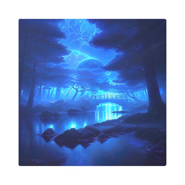 A Nighttime Journey Metal Print (Front)