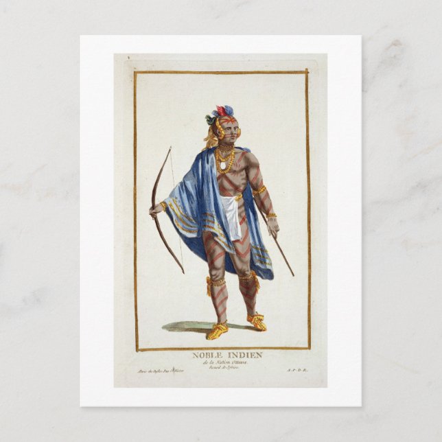 A Noble Indian from the Ottawa Nation, 1780 (colou Postcard (Front)