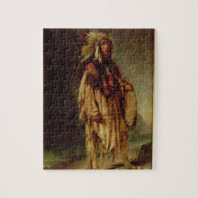 A North American Indian in an Extensive Landscape, Jigsaw Puzzle (Vertical)