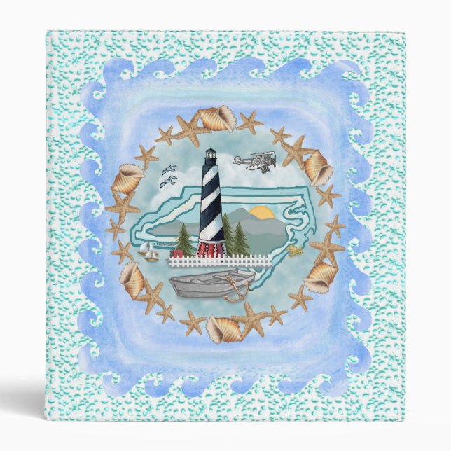 A North Carolina Shells Lighthouse Binder (Front)