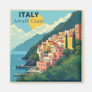 A Nostalgic Classic Travel Poster – Amalfi Coast Magnet