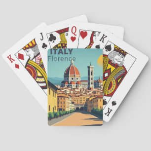 A Nostalgic Classic Travel Poster – Italy Florence Poker Cards