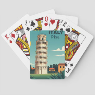 A Nostalgic Classic Travel Poster – Italy Pisa Tow Poker Cards