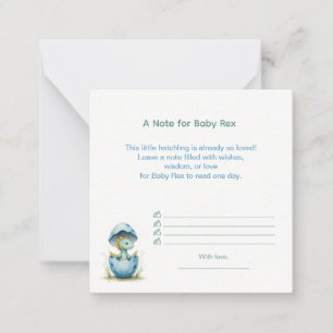 A Note for Baby Rex Dino Baby Shower for Boys