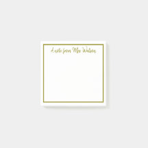 a note from add teacher name simple minimal border