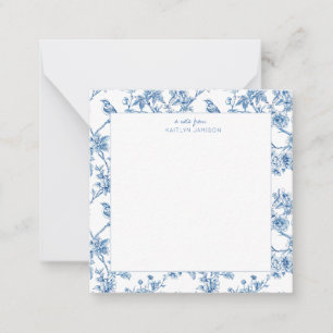 A Note From Blue Chinoiserie Floral Note Card