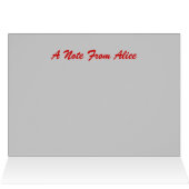 A Note From.......... Cards (Inside Horizontal (Top))