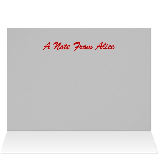 A Note From.......... Cards (Inside Horizontal (Top))
