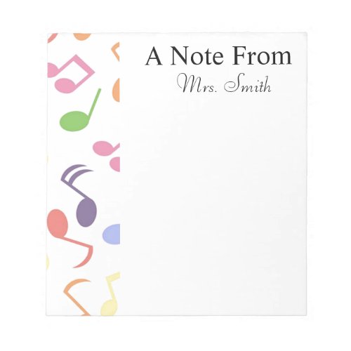 A Note From Colorful Music Note Musician