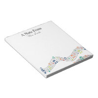 A Note From Colorful Music Note Whimsical Pattern 