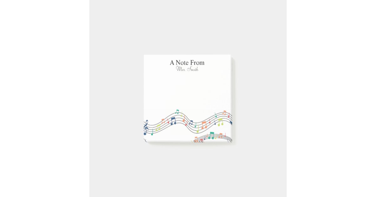 Music Notes Less Whimsical Notes A Note From Colorful Music Note Whimsical Pattern | Zazzle