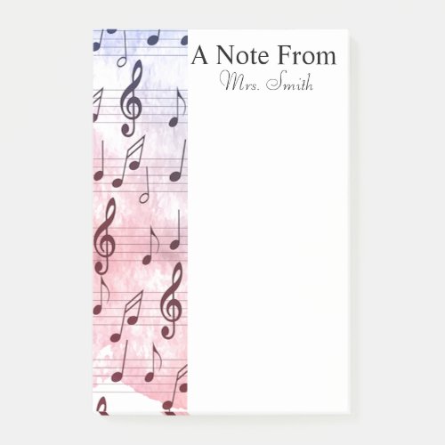 A Note From Colorful Watercolor Music Note