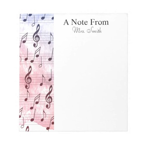 A Note From Colorful Watercolor Music Note