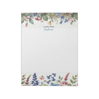 A Note From Personalized Floral Notepad