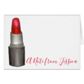 A Note From Personalized Red Lipstick Tube Makeup (Front Horizontal)
