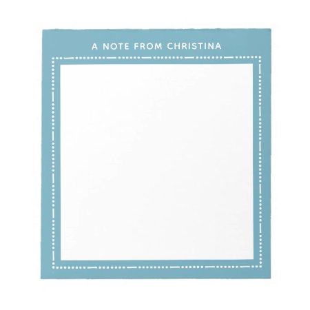 A Note From Personalized Stationery Modern Notepad