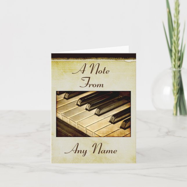A Note From... Piano Keys Note Cards (Front)