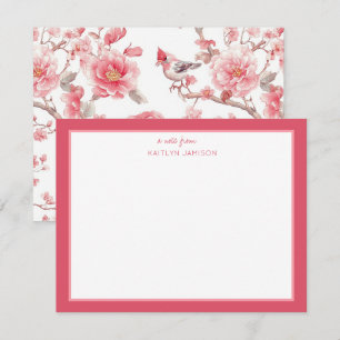 A Note From Pink Chinoiserie Floral Note Card