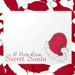 A Note From Secret Santa Claus Merry Christmas Red<br><div class="desc">Design features an original marker illustration of a red Santa Claus hat. Perfect as a Secret Santa gift or Christmas party favor!

Don't see what you're looking for? Need help with customization? Contact Rebecca to have something designed just for you.</div>