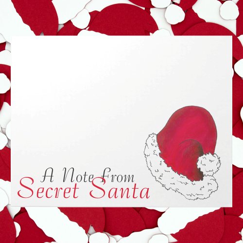 A Note From Secret Santa Claus Merry Christmas Red