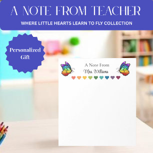 A Note From Teacher- Butterflies and Hearts
