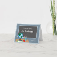 A Note From Teacher Chalkboard Globe