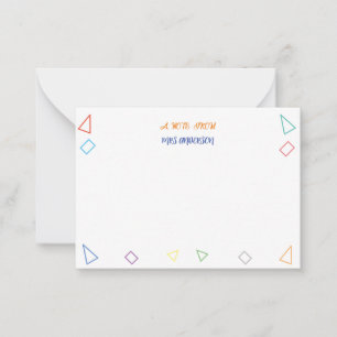 A note from teacher Gift Card