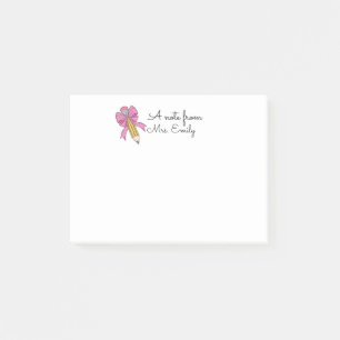 A Note From Teacher Pencil Note