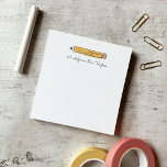 A Note From Teacher Pencil Note<br><div class="desc">Cute personalized teacher's notepad makes the perfect school supplies. "A note from" your favorite teacher with a playful,  hand-drawn pencil.</div>