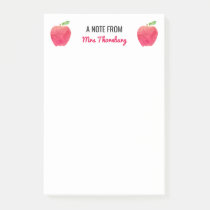 A Note From Teacher Personalized Red Apples
