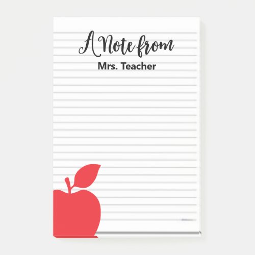 A note from teacher _ post_it notes