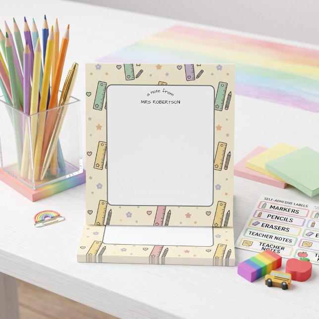 A note from Teacher Ruler Pattern Notepad (Creator Uploaded)