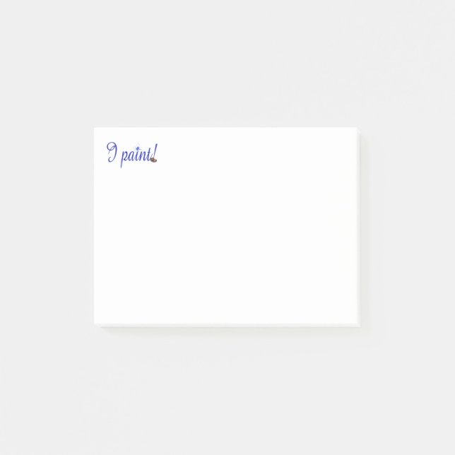 A note from the artist, I paint Post it Notes (Front)