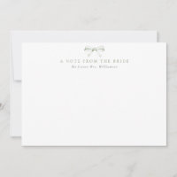 A Note From the Bride Sage Green Vintage Bow