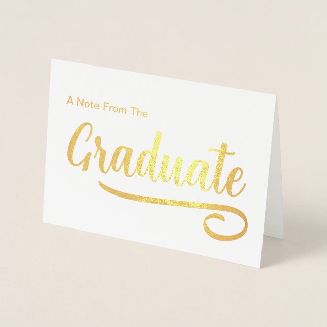 A Note From The Graduate Gold Foil Card (Front)