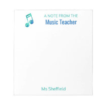 A Note From The Music Teacher Personalized Musical