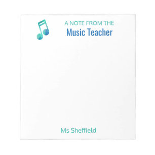 A Note From The Music Teacher Personalized Musical