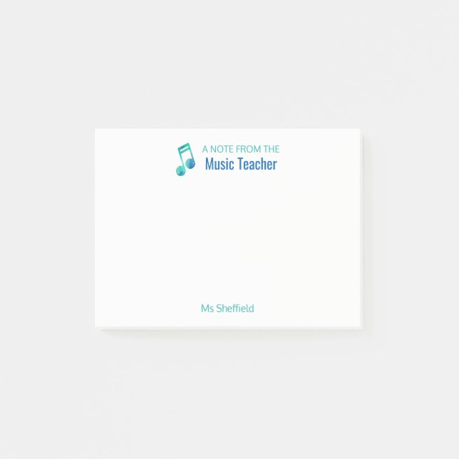 A Note From The Music Teacher Personalized Musical (Front)