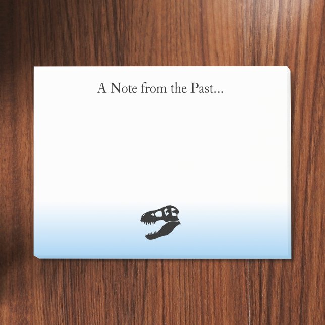 A Note from the Past- T. rex Dinosaur Post-its (Desk View)