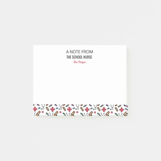 A Note From The School Nurse Custom Pattern (Front)