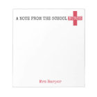 A Note From the School Nurse Personalized