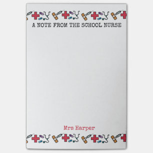 A Note From The School Nurse Personalized Cute