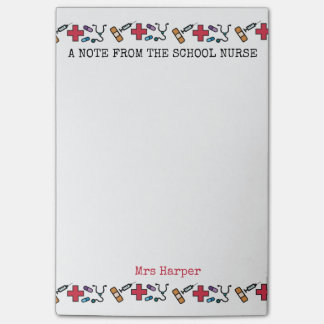 A Note From The School Nurse Personalized Cute
