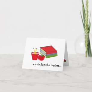 A Note From The Teacher Holiday Card