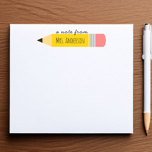 A Note from the Teacher Pencil Theme