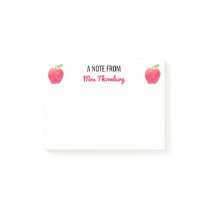 A Note From the Teacher Red Apples Cute