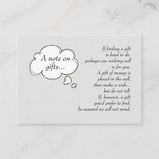 A Note From Us Insert (Front)