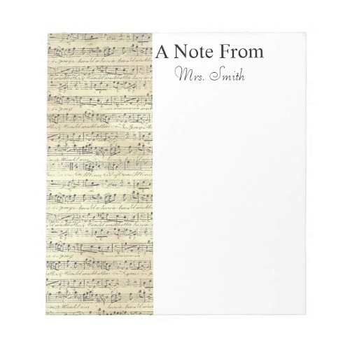 A Note From Vintage Sheet Music Note Musician