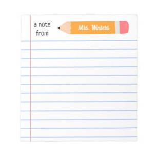 A note from yellow pencil... teaches gift